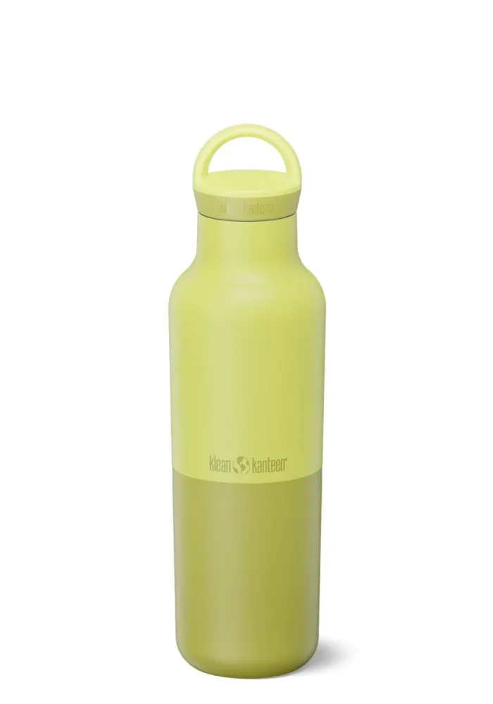 Klean Kanteen Rise Classic protected vandflaske i rustfri stål med Arch Loop, Acacia, 592 ml