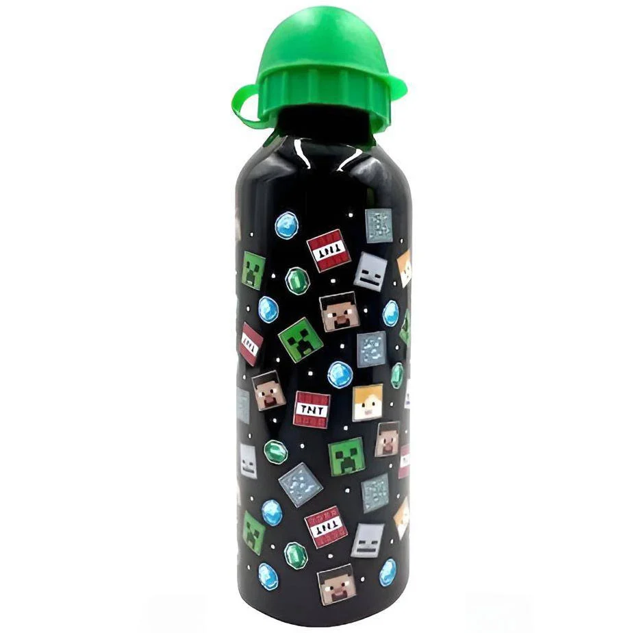 Minecraft Aluminiums Flaske - Ikoner - 500 ml - Onyx