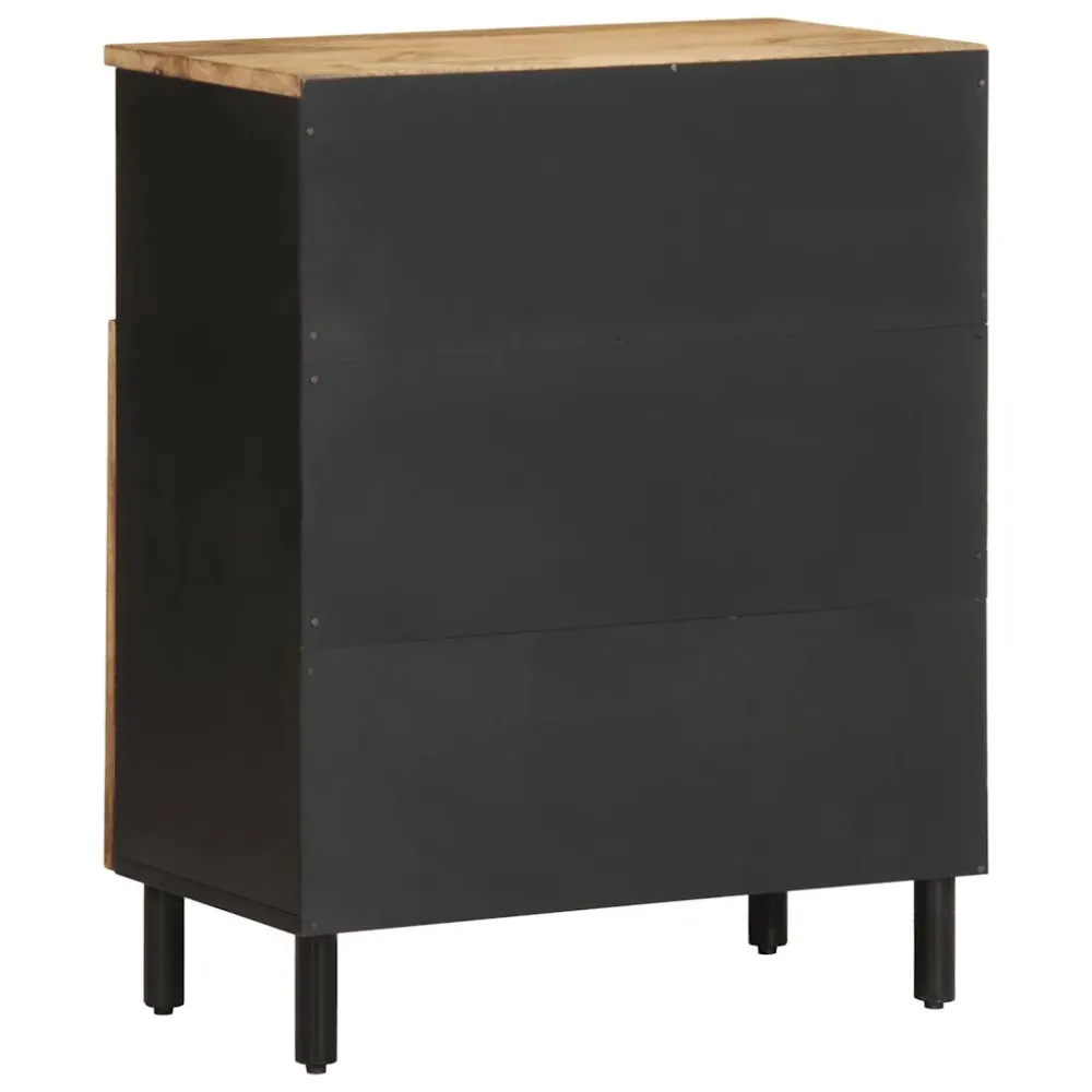 Skænk 60X33,5X75 Cm Massivt Ru Mangotræ