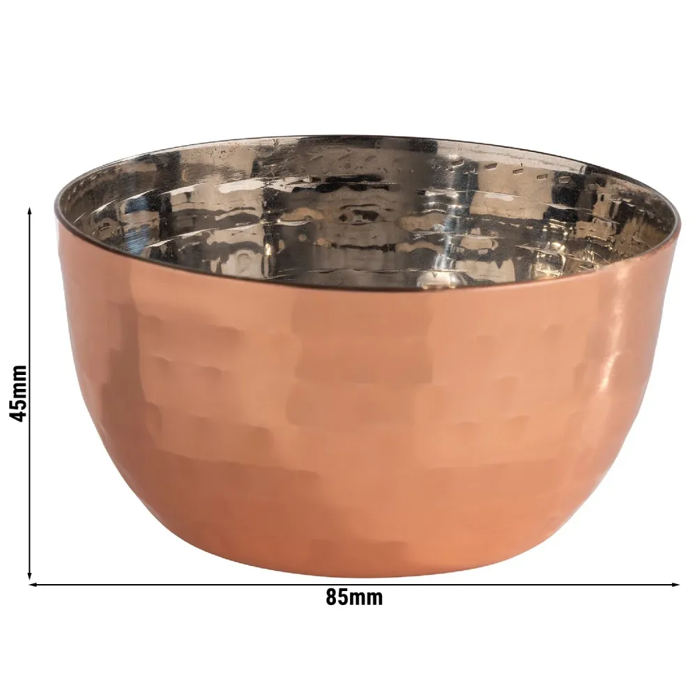 (6 stk.) Skål - MUMBAI - rustfrit stål - 0,15 Liter - Ø 85mm - penny