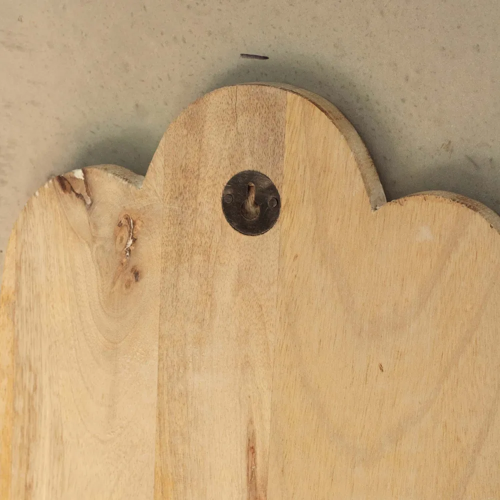 Hamsa Hånd Vægplakette, Mango Træ Hvidvasket
