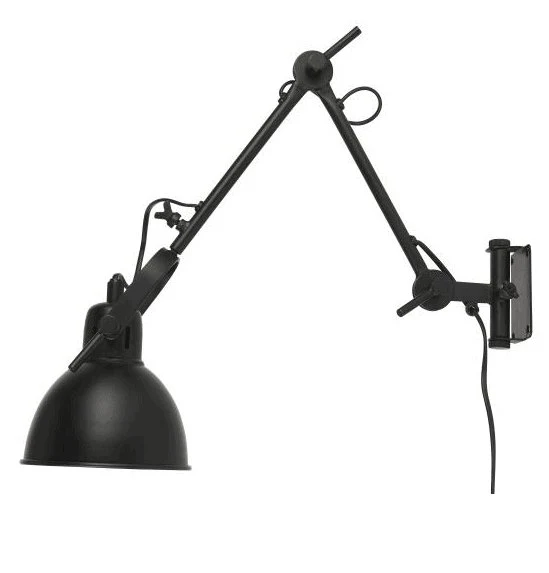 Lampe 2-arm t/montering på væg kan svinges