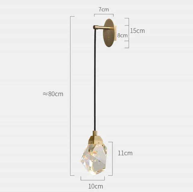 Moderne Minimalistisk Krystal Væglampe Stue Soveværelse Sengestørrelse Diamant Design Væglamper ATY Home Decor