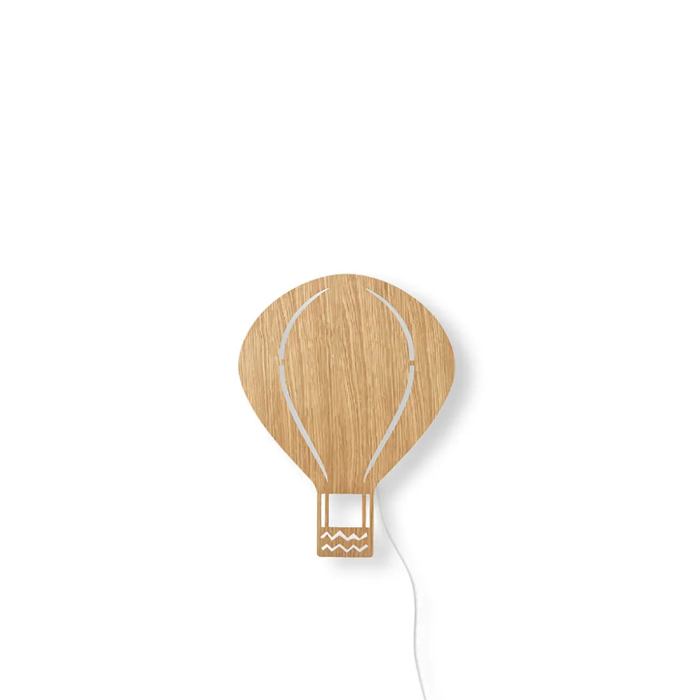 ferm Living væglampe, Luftballon - Olieret eg