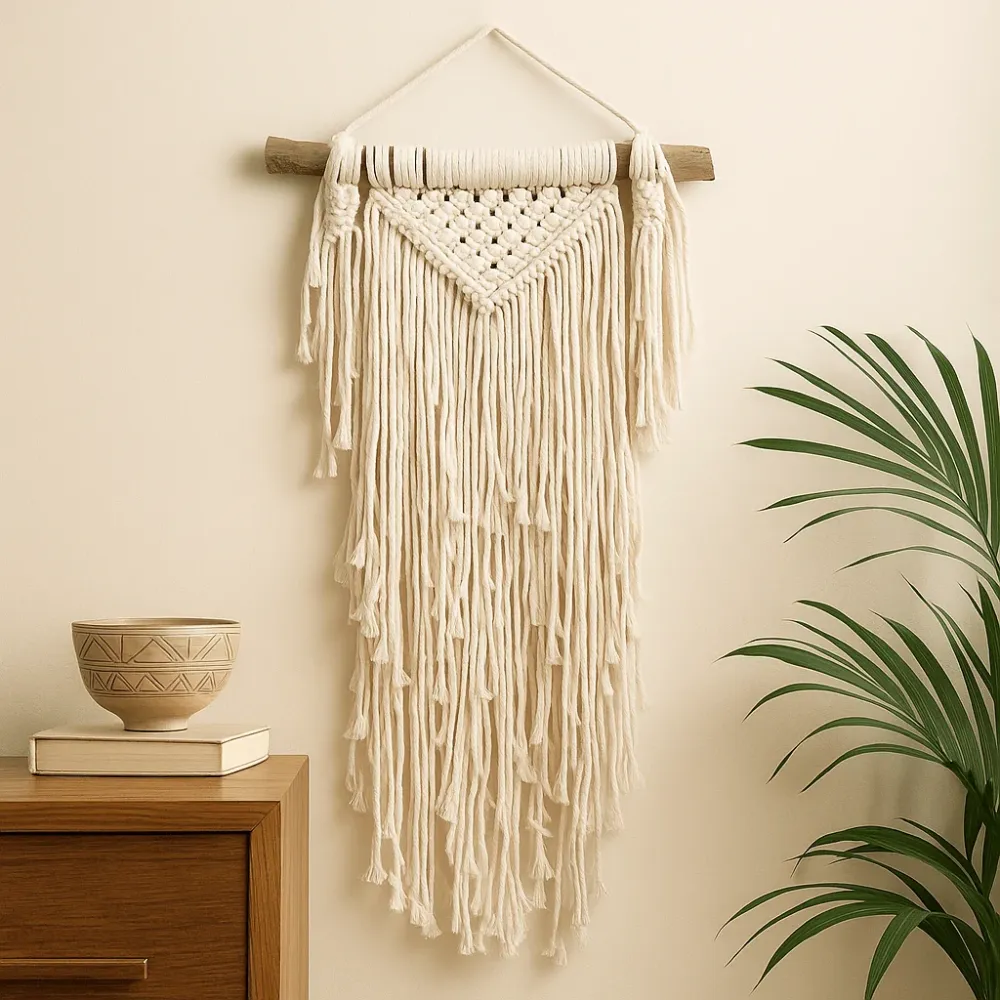 Macramé Vægophæng Naturlig