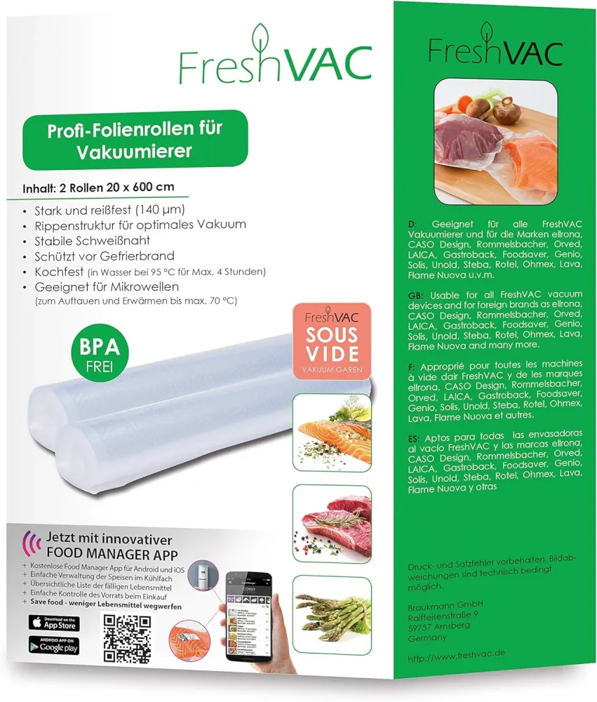 FreshVAC Pro folieruller 20x600 cm