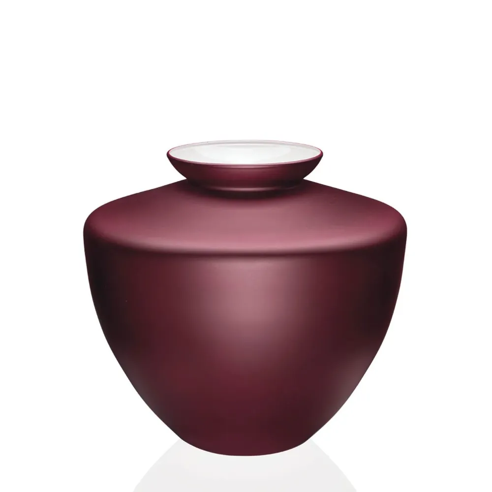 IVV Capalbio vase h 22cm glas med mat rød dekoration 8716.2