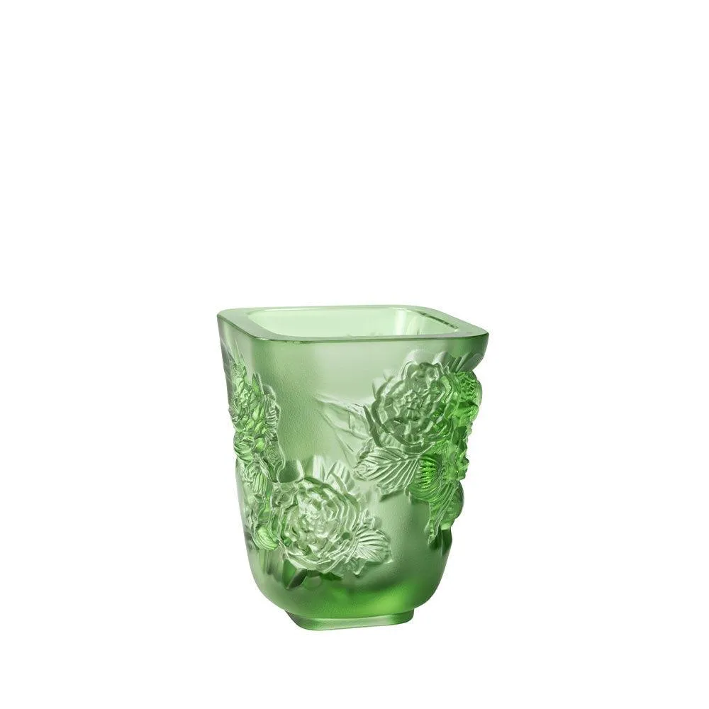 Lalique Pivoines Petit Modèle grøn krystalvase 10708800