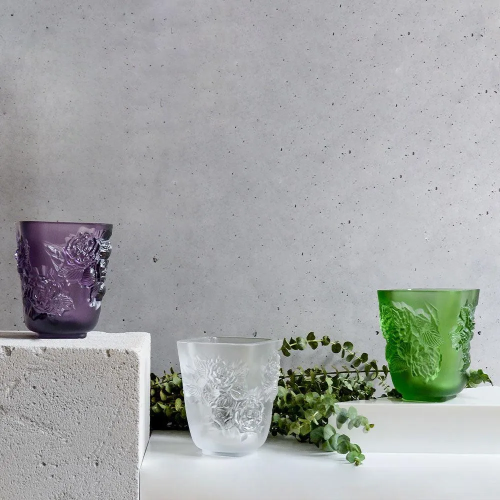 Lalique Pivoines Petit Modèle grøn krystalvase 10708800