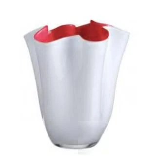 Onlylux Wave vase H.24 cm rød/opal OL01079