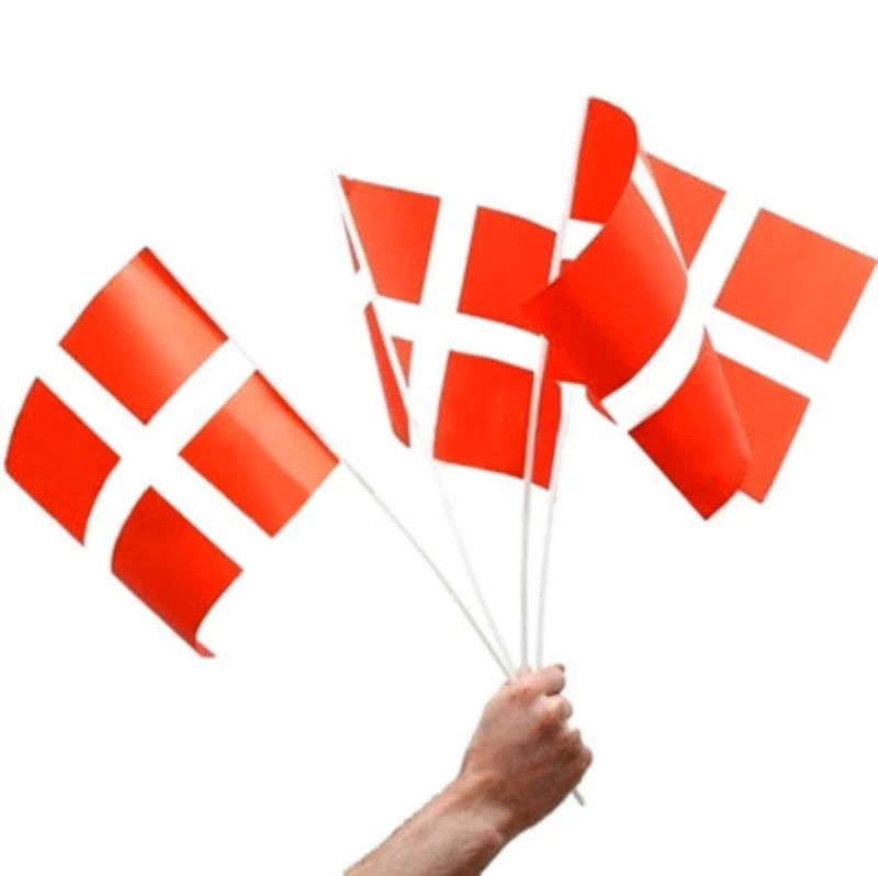 Dansk Papir Flag A4 - 10 stk