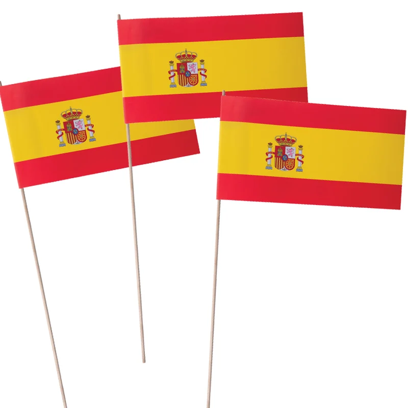 Spanske hurra flag - 10 stk.