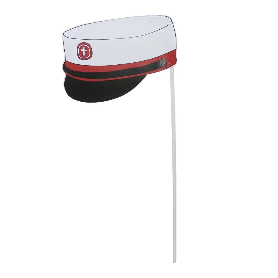 Rød studenterhue flag, 10 stk.