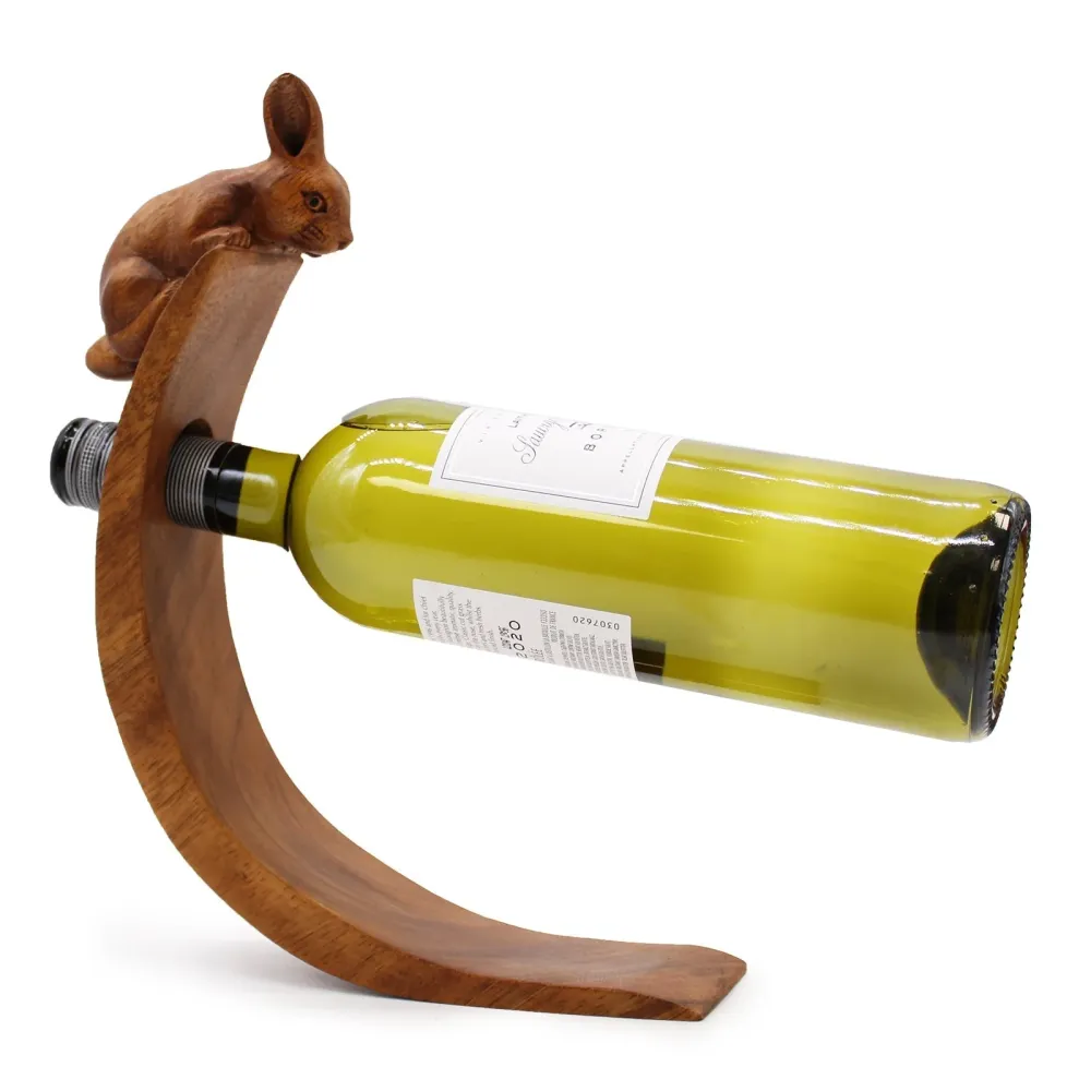 Vinflaskeholder – Balancerende Kanin