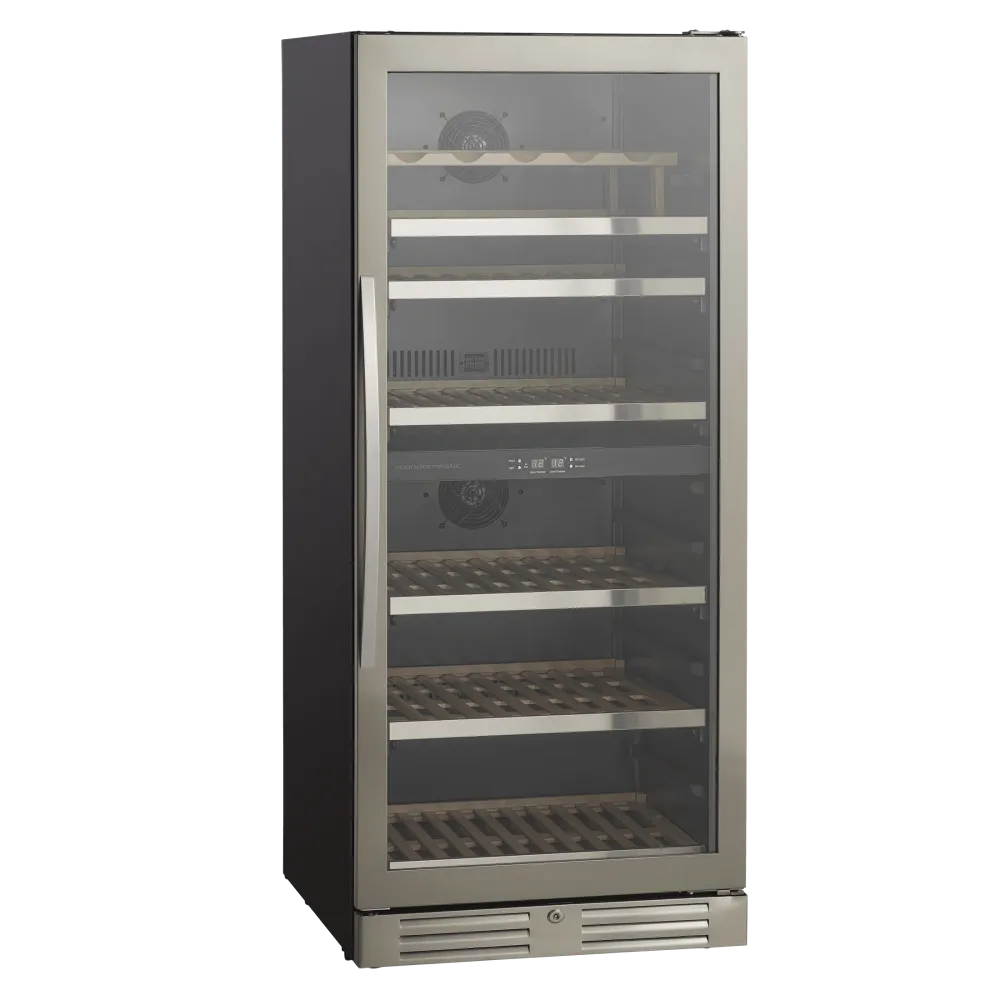 Scandomestic Vinkøleskab SV104X - 2 zoner - 90 flasker