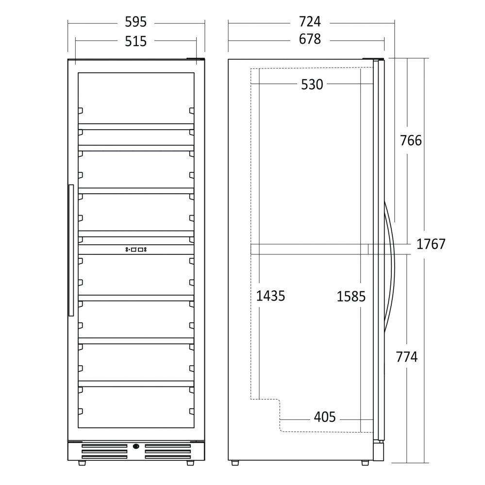Scandomestic Vinkøleskab SV124X - 2 zoner - 126 flasker
