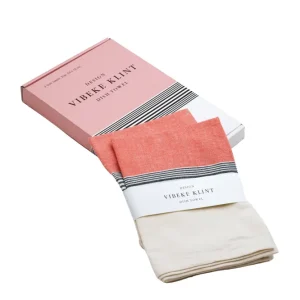 Viskestykker (2 stk.), rosa/sort/hvid • NORDICMODERN