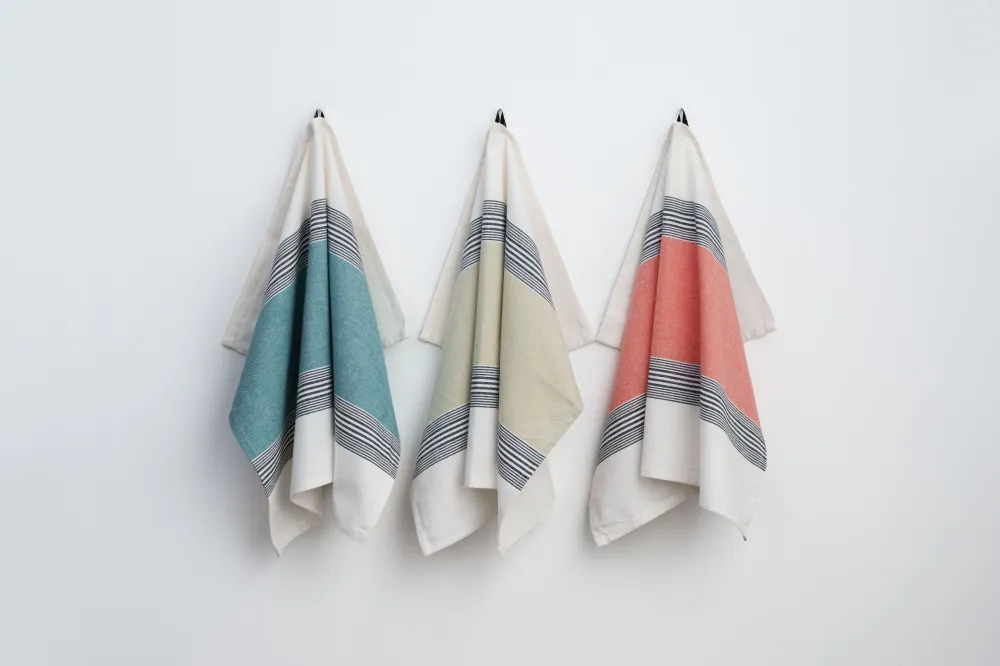 Viskestykker (2 stk.), rosa/sort/hvid • NORDICMODERN