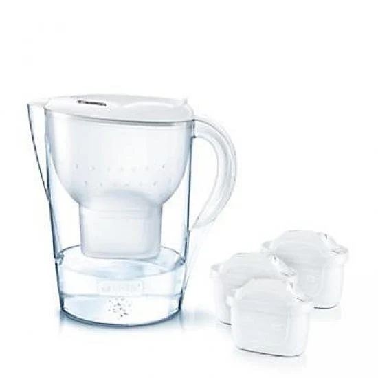 Brita filterkande Marella MX inkl. 3 filtre - kridt | NSF Certified |