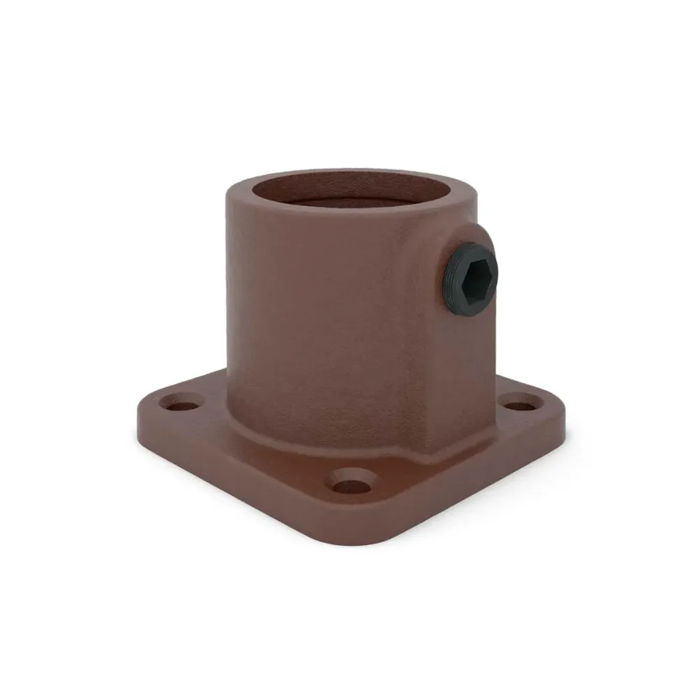 Bund- og vægflange, firkantet, Clarrods Heritage Brown - CL131F-VB
