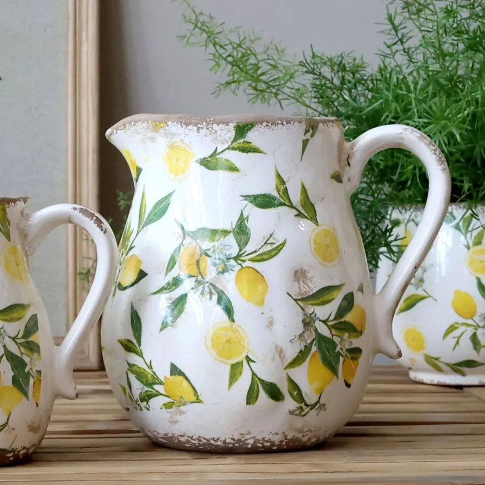Chic Antique - Limone Kande med Citronmotiv 20x16,5 cm