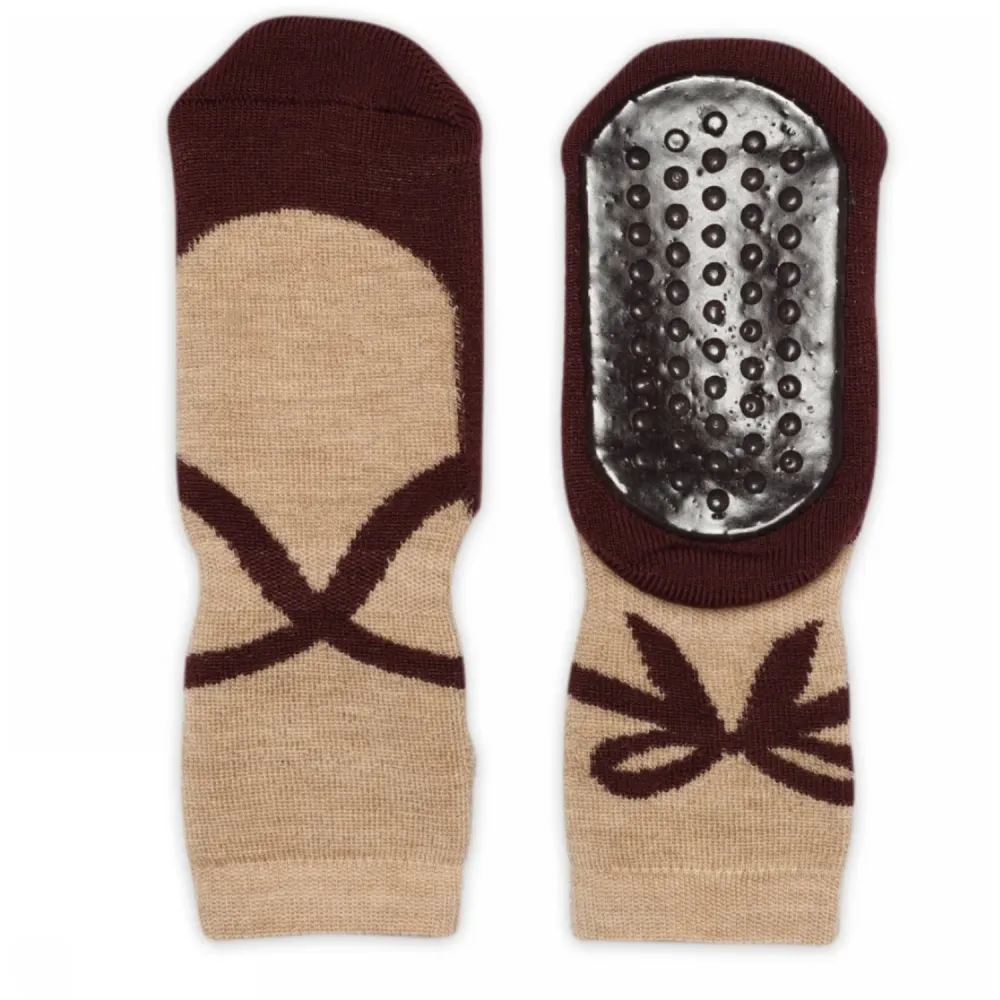 Mp Danmark Wine Cherry Kaia Strømper Anti-Slip 19