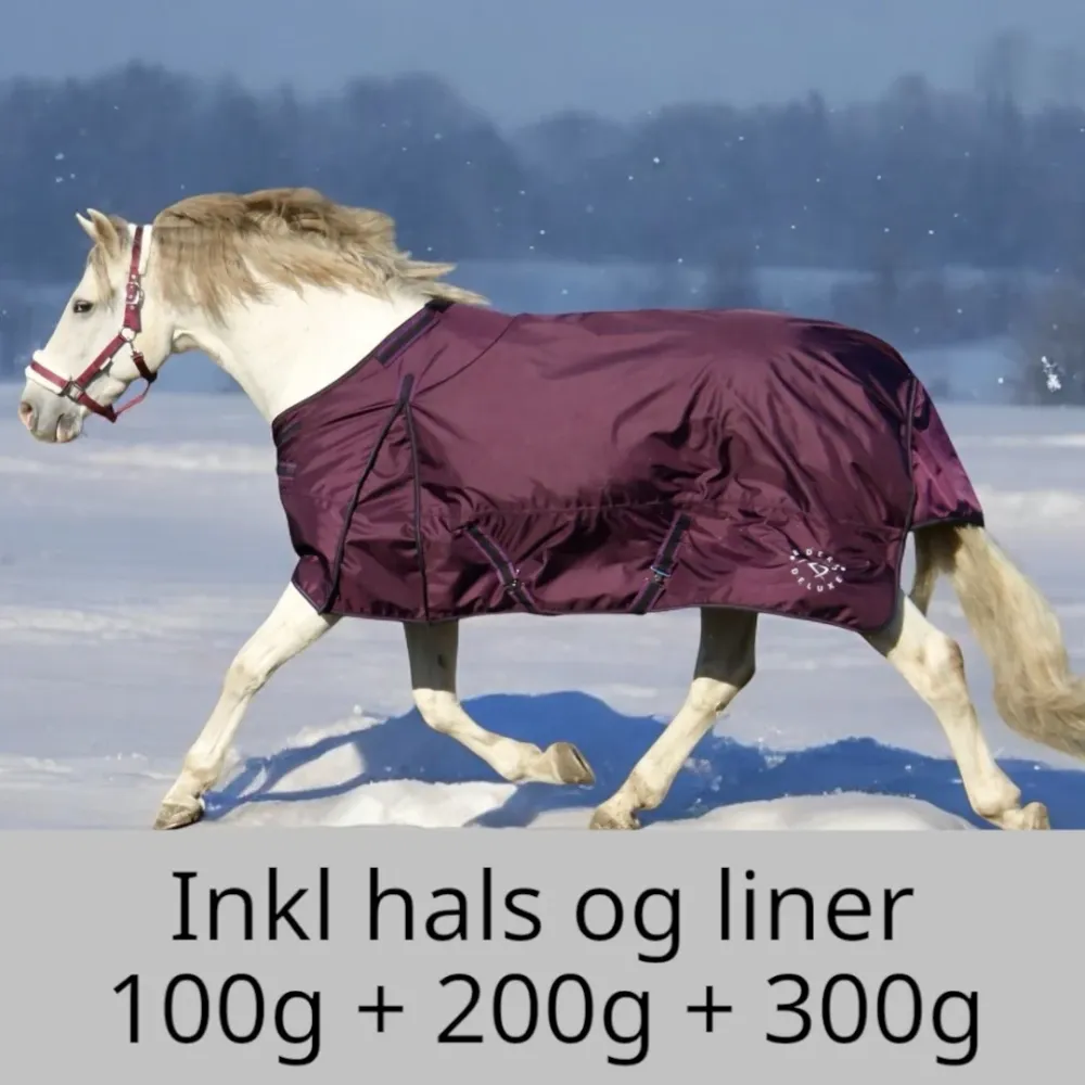 RD EquiComfort V Turnout dækken inklusiv hals og 2. sortering liner 100g + 200g +300g 105