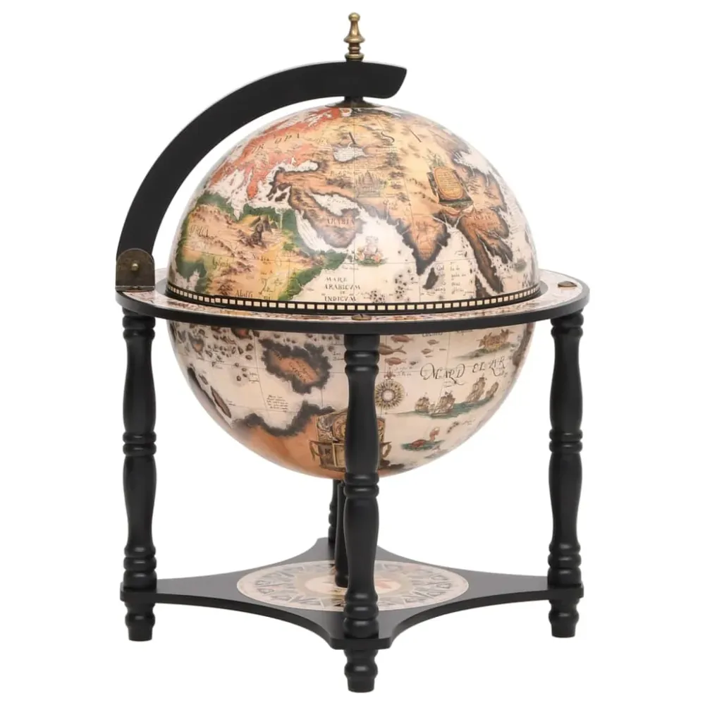 globus-bar massivt eukalyptustræ ebony