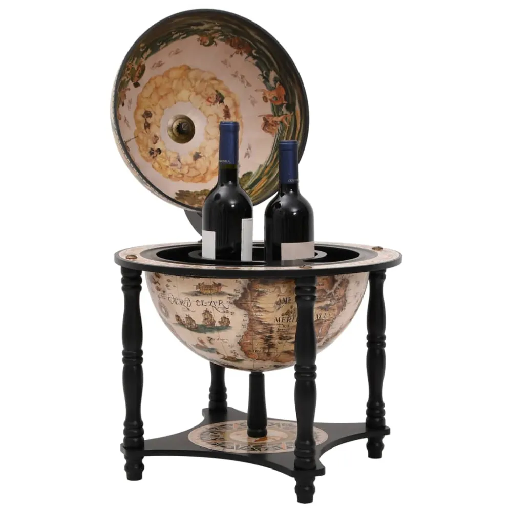 globus-bar massivt eukalyptustræ ebony
