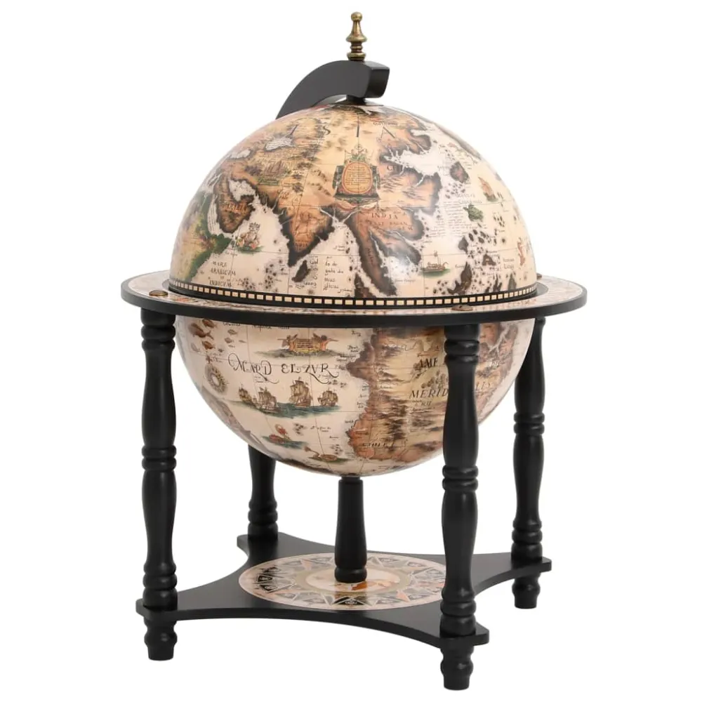 globus-bar massivt eukalyptustræ ebony