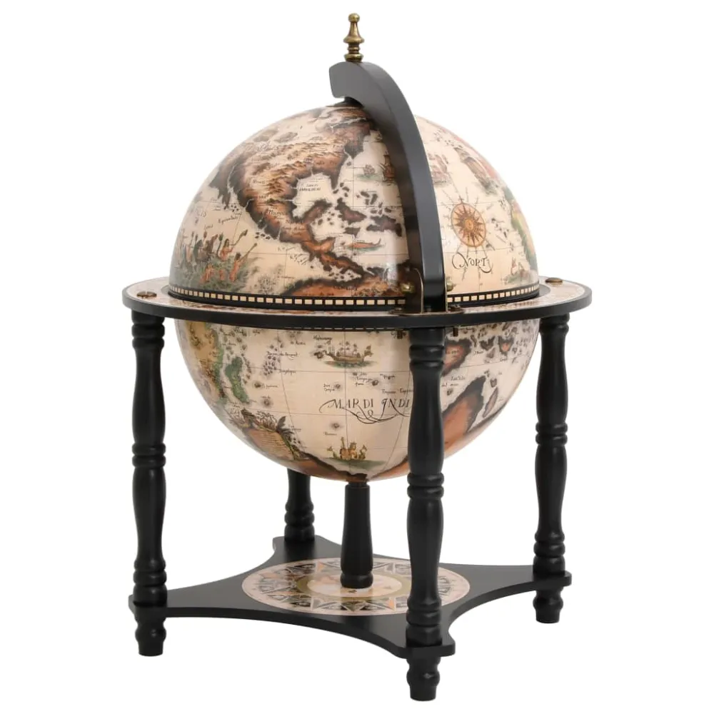 globus-bar massivt eukalyptustræ ebony