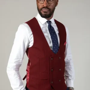 Kelvin Wine Cherry Vest - Dobbeltradet