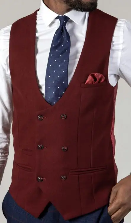 Kelvin Wine Cherry Vest - Dobbeltradet
