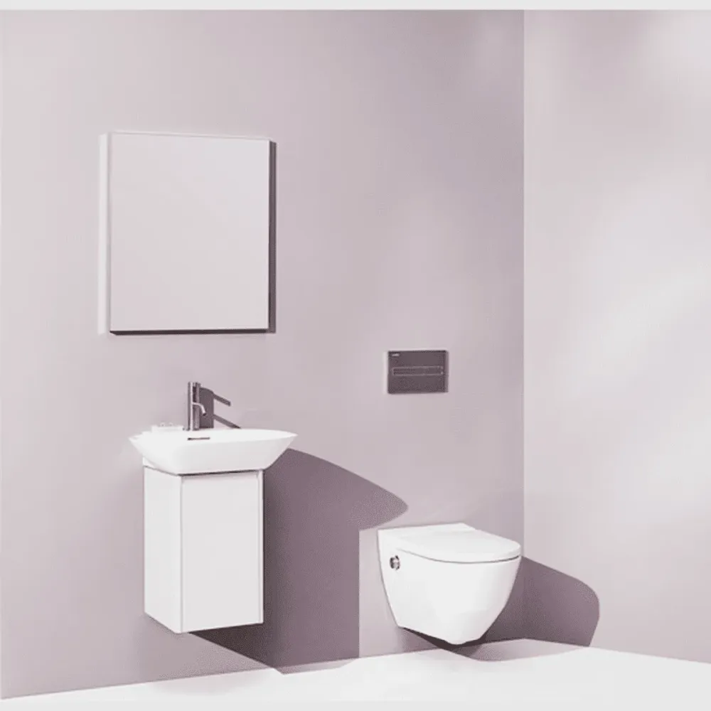 Laufen INO vask til bord- eller vægmontering - 45x41cm - kridt