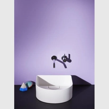 LAUFEN SONAR Bowlevask uden hanehul - Med dekorative riller på ydersiden - 340x340x140mm - kridt porcelæn