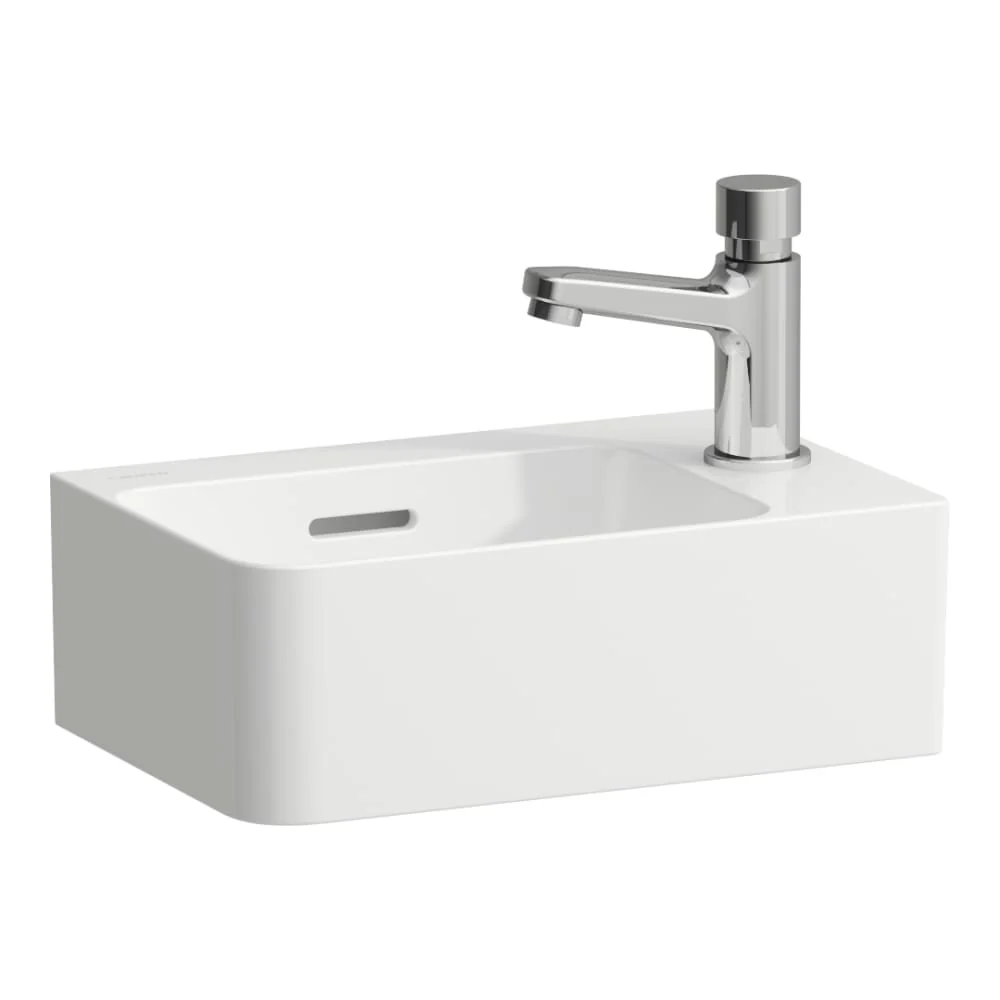 LAUFEN VAL Håndvask med hanehul til højre - 340x220x115mm - pearl porcelæn