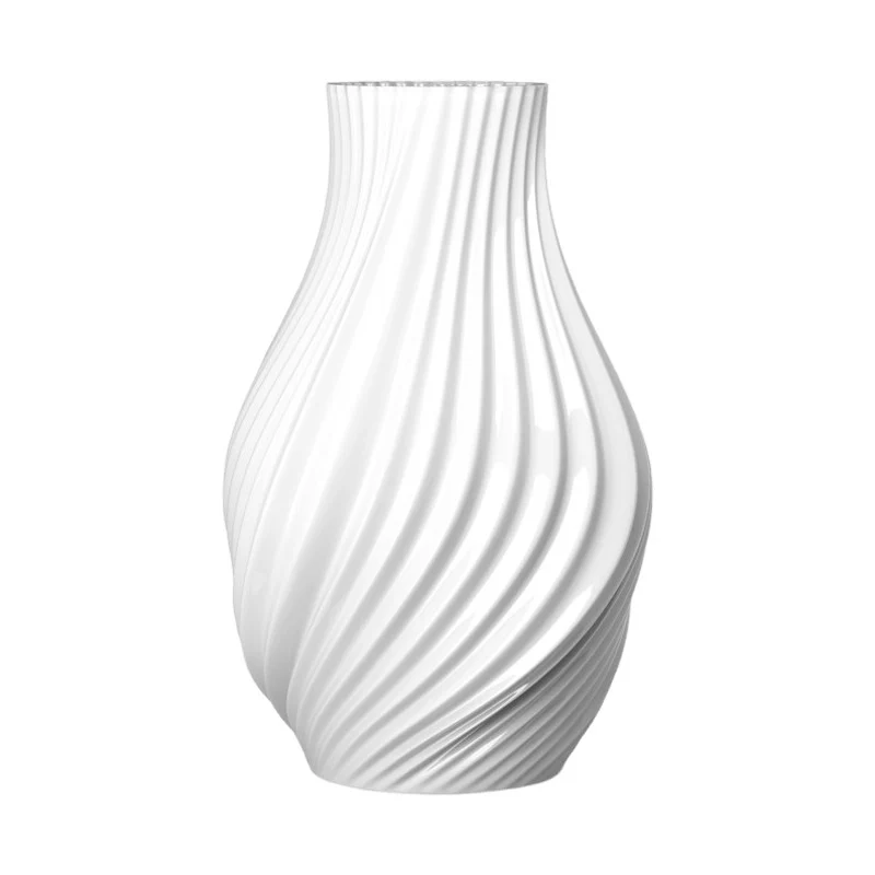 Lyngby Porcelæn Twist vase kridt H18 cm