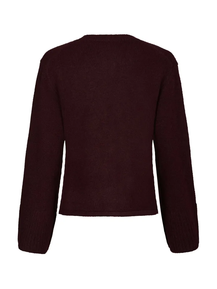 Neo Noir Mixie Knit Cardigan Wine Dual Temperature Zones 34