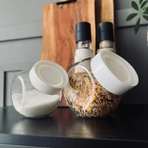 Opbevaringsglas 500ml - Kridt låg