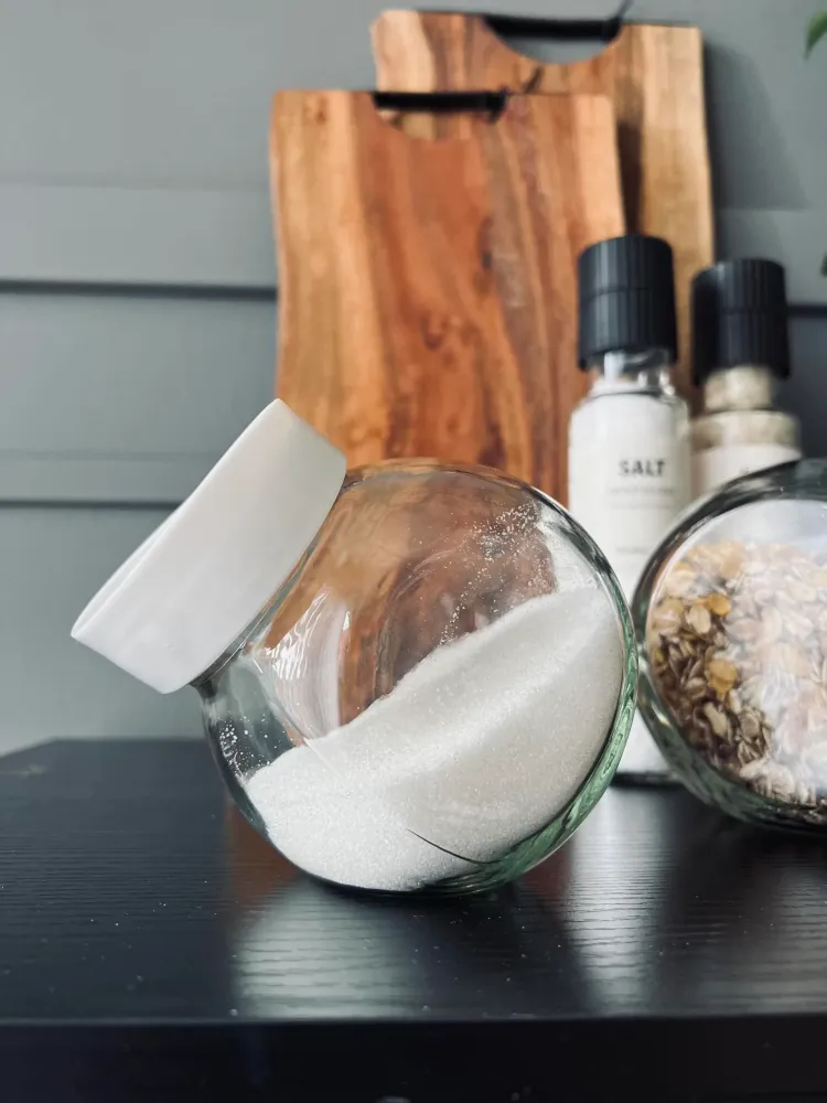Opbevaringsglas 500ml - Kridt låg