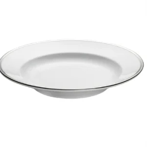 Pillivuyt Bistro Dyb tallerken 23cm hvid/sølv