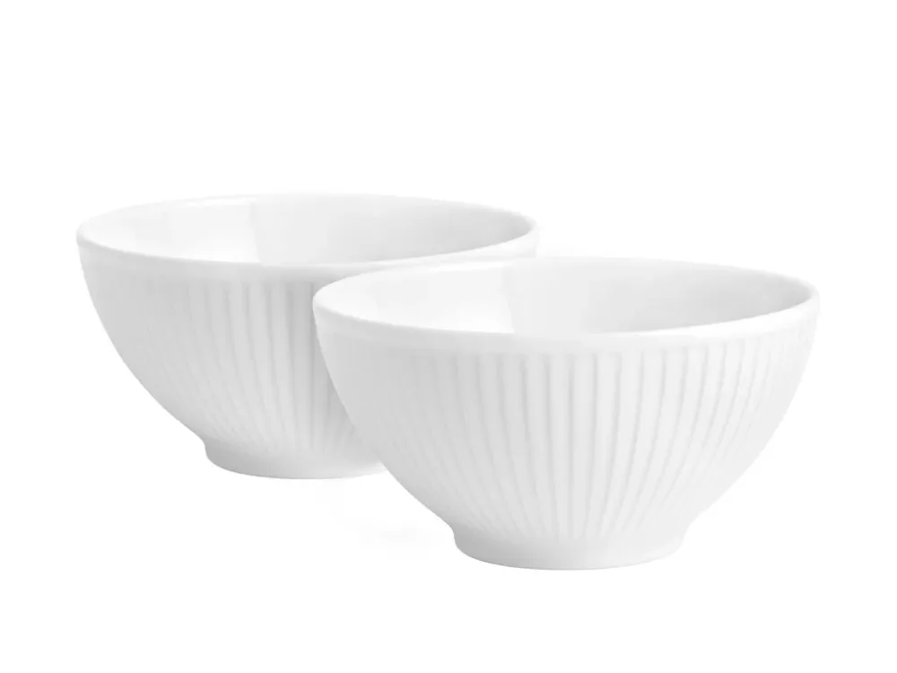Pillivuyt Skål Plissé 50cl, 14cm, 2 stk. Pearl