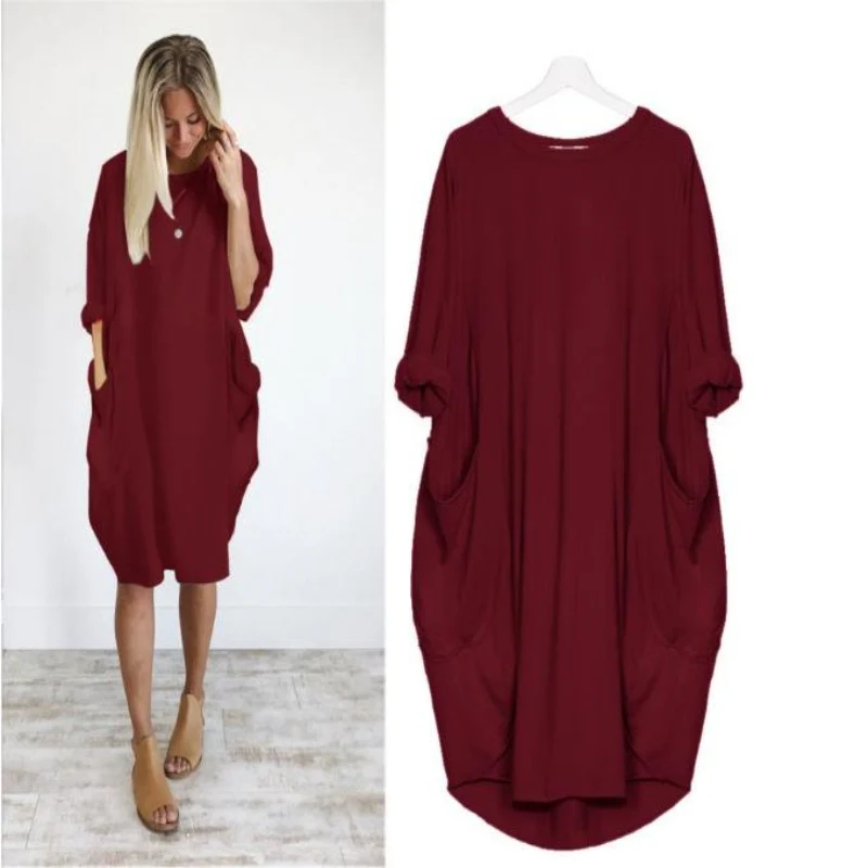Prisvindende Design Asleepness Casual natkjole (vin rød)