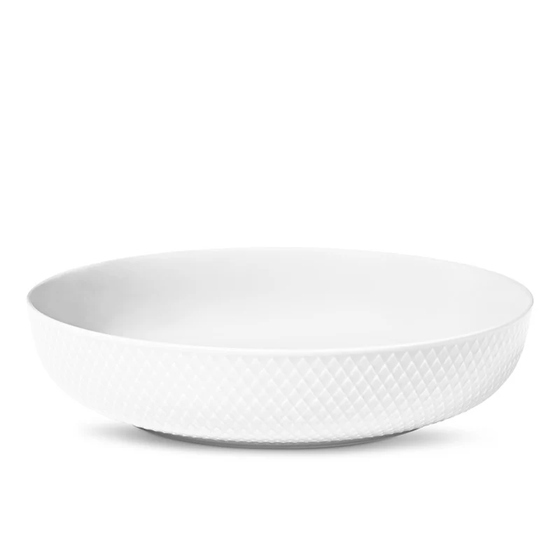 Rhombe serveringsskål Ø28 cm kridt