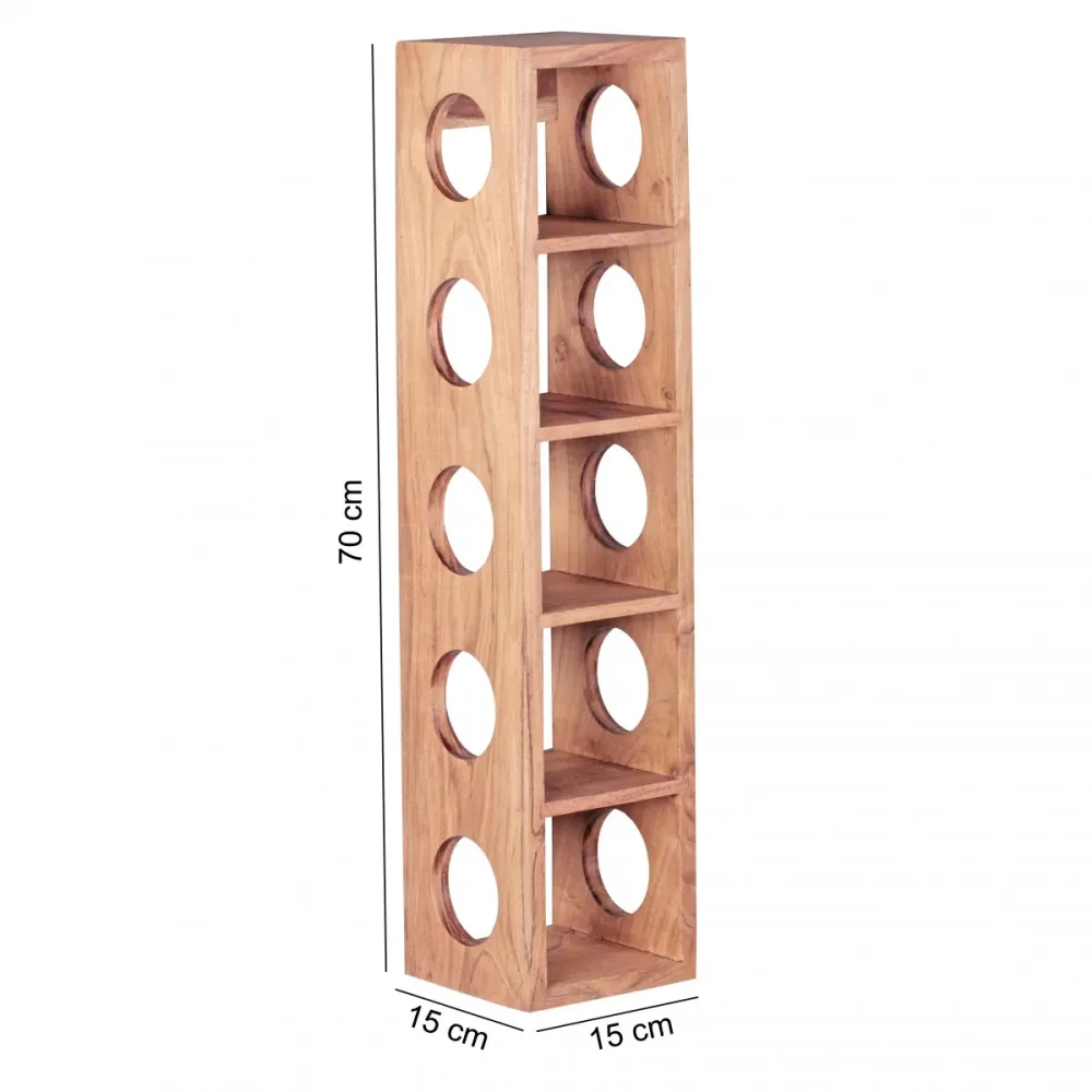 Skillfully made vinstativ til 5 flasker, 70 cm