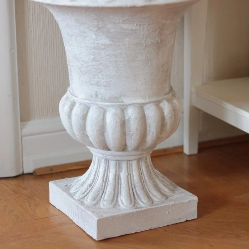 Skjuler Urtepotte Blomsterkrukke Pokal Antik kridt - 45cm
