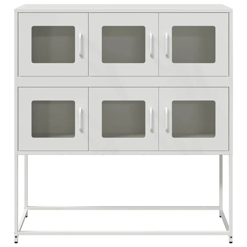 skænk 100,5x39x107 cm koldvalset stål kridt