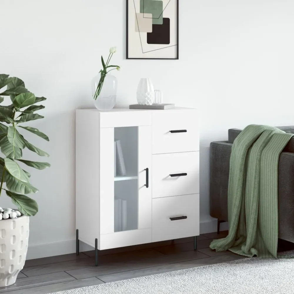 skænk 69,5x34x90 cm designed træ hvid