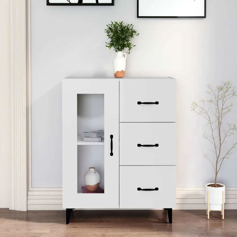 skænk 69,5x34x90 cm konstrueret træ alabast