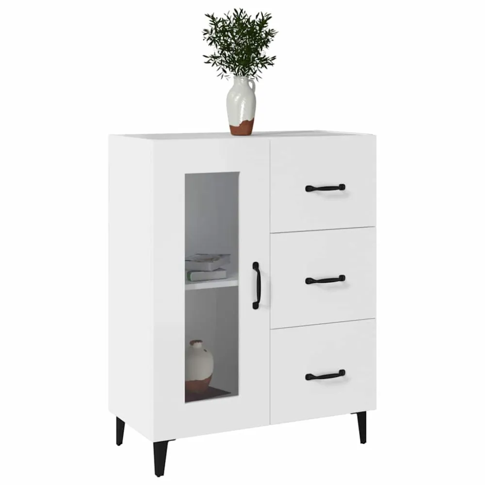 skænk 69,5x34x90 cm konstrueret træ alabast